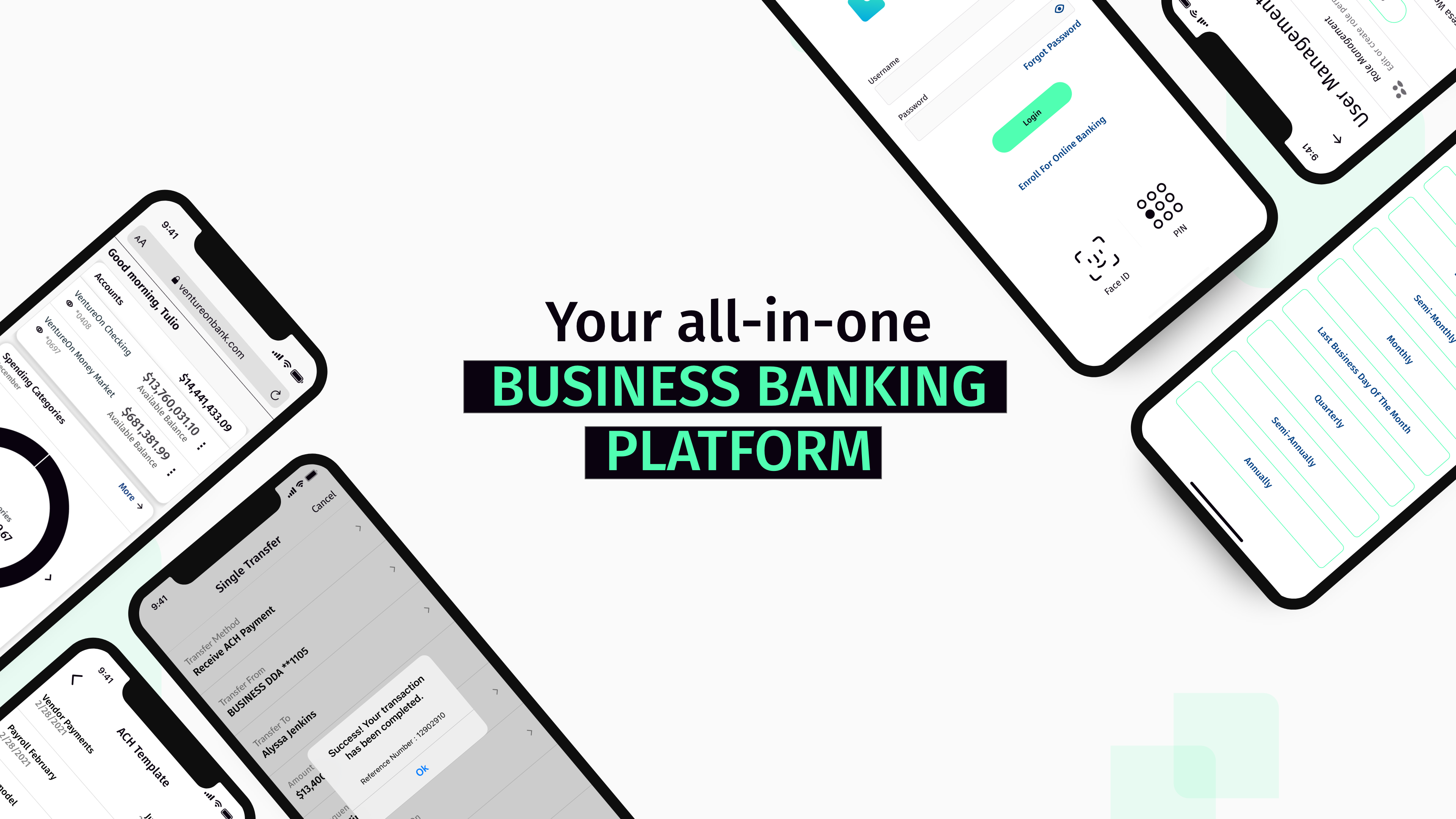 Product Demo animation branding demo video design digital bank fintech illustration logo niche nymbus product design seamless banking smater business banking ui ventureon