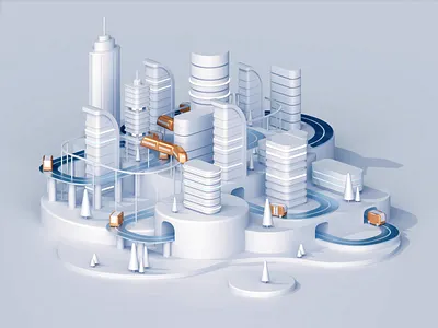 Downtown 3d after effects animation branding crypto game graphic design illustration isometric landing page marketing motion graphic nft render video vr web design web3