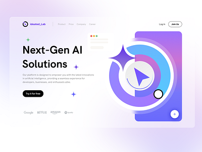 AI platform SaaS website Landing page design UI/UX adobe xd ai ai saas ai website branding design figma ideatedlab logo next generation website saas ui user experience design user interface ux website