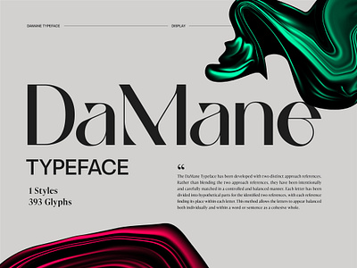 DaMane Typeface (Font) damane design display display font font font design letter lettering sans serif tugrul mustafa gunaydin type typeface typeface design typography