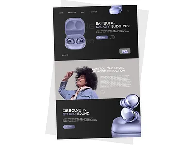 삼성 갤럭시 버즈 웹 디자인; Samsung Galaxy Buds Web Design 3d branding design ebdesign figma fyp graphic design ui uiux viral web