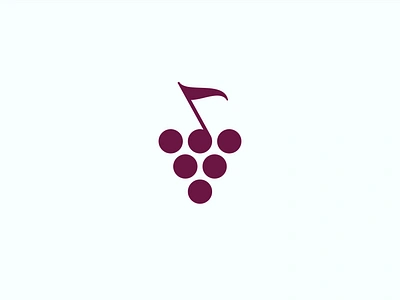 Wine notes beauty branding geometry grape graphic design hedonism icon illustration joy logo mark minimalist modern music simple taste vino wine