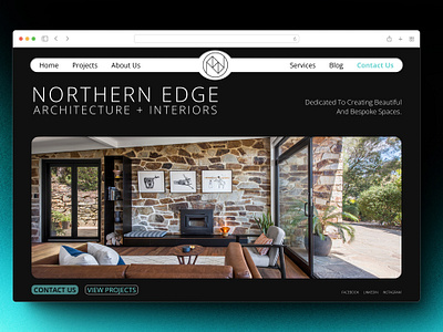 NORTHERN EDGE architectural design studio website concept architectural design architectural website architecture figma figma design framer ui uiux uiux design website design