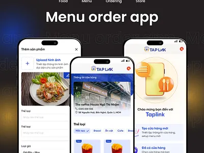 Taplink - App mobile UX UI design app design app mobile design app screen app shot drink app shot food app food app shot menu app design menu app shot mobile app shot ui design ui mobile design ui ux user experience user experience design user interface design ux design uxui uxui design