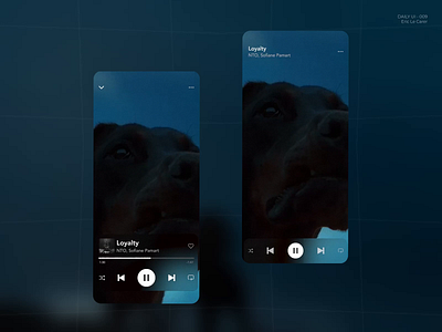Music Player - Daily UI 009 animation app apple music awwwards branding daily ui design dog electro graphic design illustration motion music music play piano player product design spotify ui ux