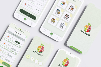 Vegetable Auction Mobile App graphic design ui