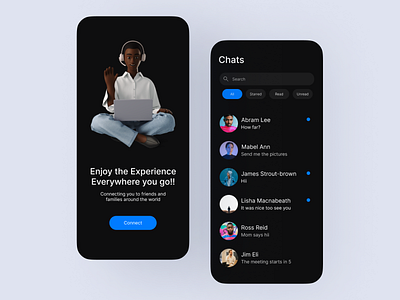 Daily UI 013 - Direct Messaging app chats daily ui direct message messaging mobile app ui ux design