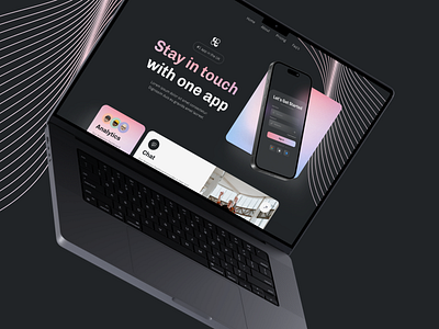 App Homepage Concept app branding concept dark figma hero homepage pink ui ui design web design