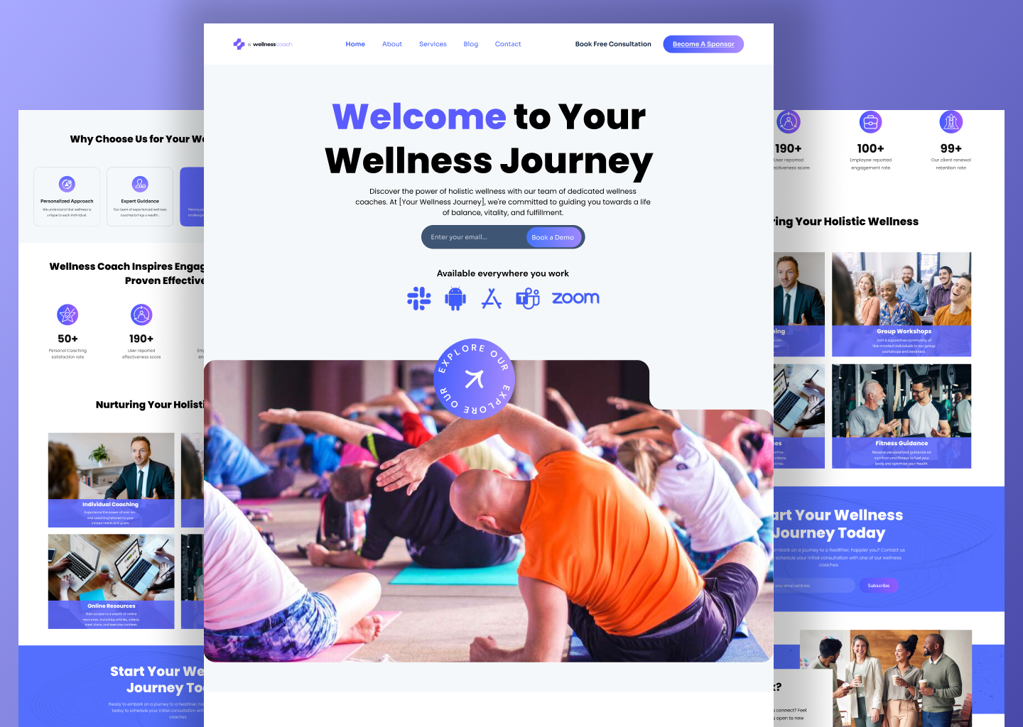 Health and Wellness Coaching & Consultant Landing Page by Najma on Dribbble