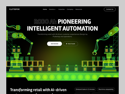 AI Website for AI and Robotics ai powered design platform ai website artificial artificial intelligence automate eps fluttertop futuristic hero section innovation intelligence iot machine learning modern technology ps robotic web robotic website robots trendy web workflow