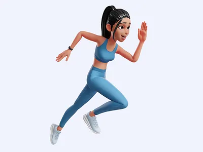 3D Gym Fitness illustrations 3d 3d cartoon 3d character illustration athlete cartoon fitness girl gym gymnastics illustration running sports trainer woman workout yoga