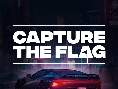 Capture The Flag automotive capture the flag cyberpunk hackathon logo video game