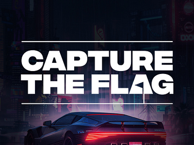Capture The Flag automotive capture the flag cyberpunk hackathon logo video game