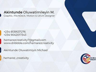 Business card branding business card creativity design graphic design hemarez illustration logo typography vector