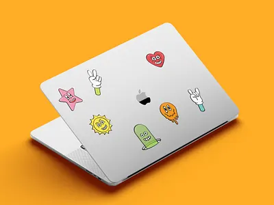 Summer vibes sticker set. daily graphic design ilustration logo