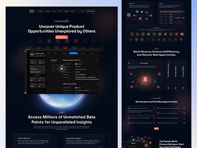 Data Analytics and Intelligence ai analysis analytics artificial intelligence dark design data home page landing page design saas saas website design tools ui uiux user experience web web page web site webdesign website