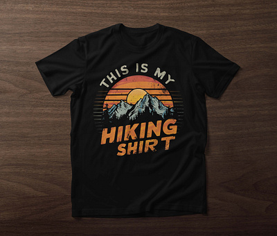 Hiking T-shirt Design custom t shirt design hiking hiking tshirt illustration retro t shirt t shirt design typography typography t shirt design