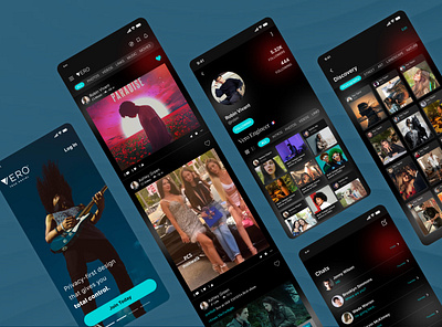 Vero - Social Media App chats dating discovery figma figma designs home screen social social media social media app spalsg screen ui ux