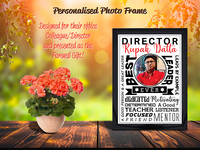 Personalized Photo Frame Design frame graphic design photo photoframe product typo typography
