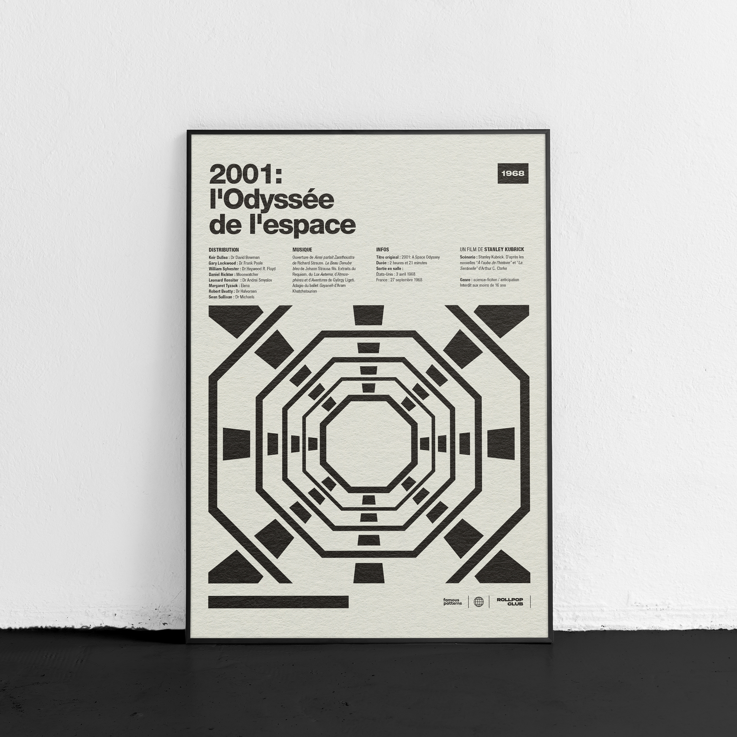 Famous Pattern #01 2001 affiche backtothefuture cinema design france graphic graphic design icon illustration kubrick lille minimalism movies pattern patterns popculture poster space odyssey