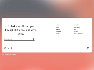 Modern Gradient Website Footer Design branding design doradsn figma footer footer design footer design ui graphic design illustration itsrehanraihan landing page footer logo opacityauthor ui ux vector web footer web ui