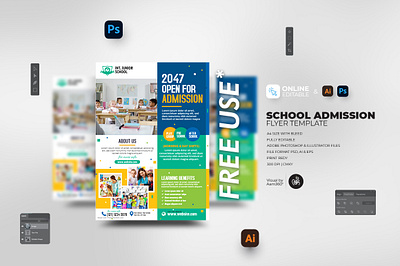 School Admission Flyer Template aam360 aam3sixty admission open back to school branding college education education event education flyer education flyer template flyer template junior school junior school admission junior school poster template kids activities kids school flyer school admission school admission open school admission video school flyer
