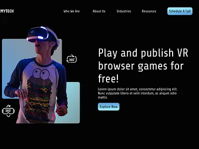 Virtual Reality (VR) games 3d branding deisgn gaming glassmorphism graphic design play ui ui website ux vr website