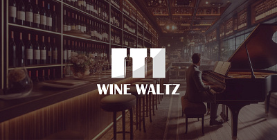 Wine Waltz creative minimal branding brand identity branding creative branding graphic design logo negative space logo visual brand identity