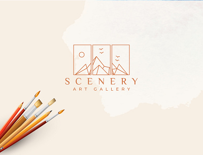 Scenery Art Gallery logo brand identity art gallery brand identity branding graphic design logo logo design nature branding visual brand identity