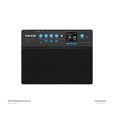 NUX DP-2000 Digital Percussion Pad design gui illustration music ui