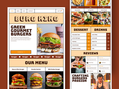 Burg King - Fast Food Template branding design graphic design ui uiux web web design website
