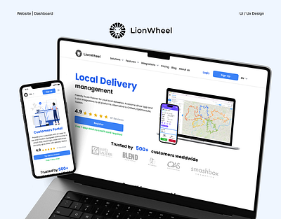 LionWheel | Logistic Management Application design landing page logistic management mobile app ui ux web design
