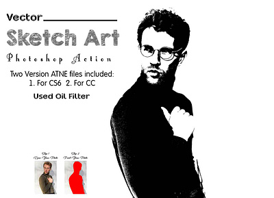 Vector Sketch Art Photoshop Action photoshop tutorial