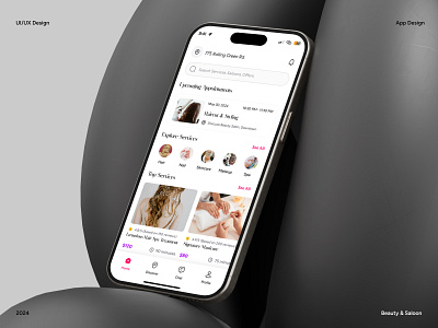 Beauty Spa Salon Mobile App UI Design app design app ui design beauty beauty parlour beauty parlour app beauty salon beauty salon app figma mobile app mobile app ui monile app design salon salon app salon mobile app saloon app ui uiux ux