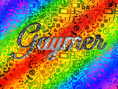 Gaymer, Gay Pride 2024 colorful design digital game gay gay art gay pride gaymer graphic design homosexual illustration lettering lgbt lgbtqia photoshop pride pride 2024 queer rainbow repeating pattern