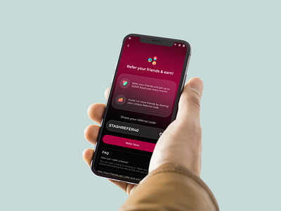 Referral App Design earn refer share