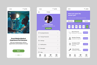 Personal Medical Assistant App doctor figma health medical mobile app new prototype ui uiux