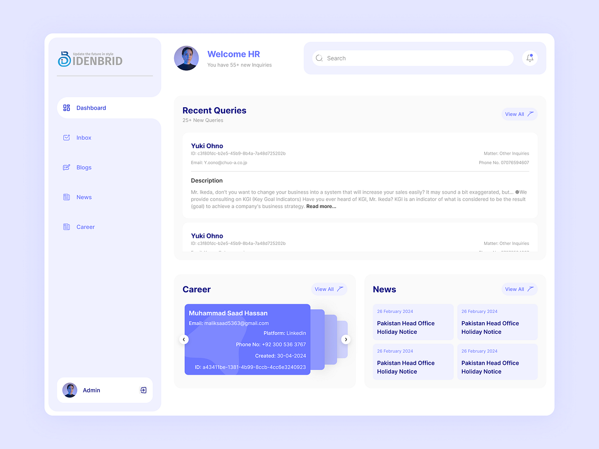 Creative Admin Dashboard (UI/UX Design) by Zain Ishtiaq on Dribbble