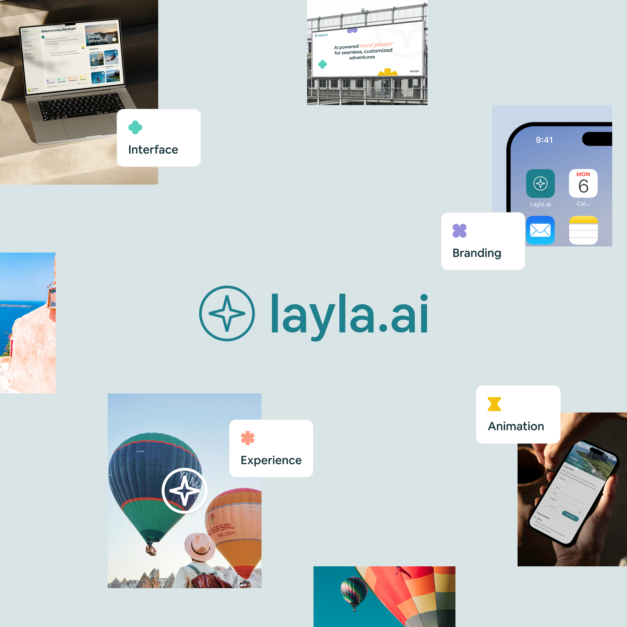 Layla Branding ai travel planner animation application branding design destination flight booking hotel booking layla layla ai logo product travel app travel itinerary ui ux
