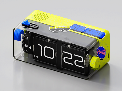 Flip Clock 3D Illustration 3d blender clock illustration