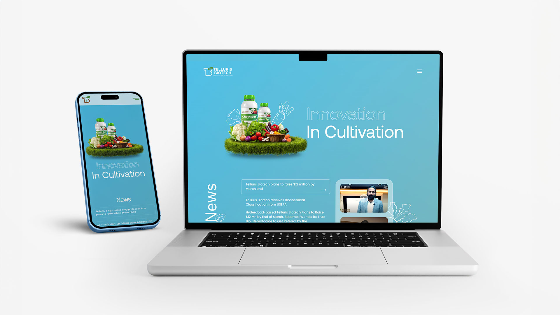 Telluris Biotech animation branding logo ui