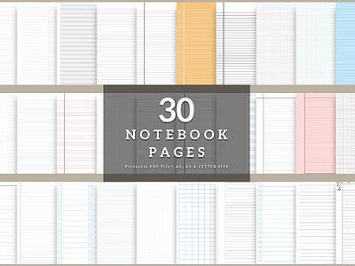 Notebook Paper Pages