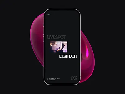 Livespot Mobile Version animation cuberto digital entertainment experience innovation magic media mobile portfolio site ui ux visual work