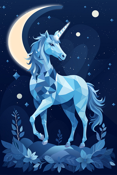 Unicorn Abstract Painting graphic design