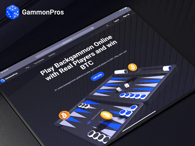 🎲 Earn BTC in online backgammon matches 3d app backgammon bitcoin branding btc cgi crypto dashboard game game ui gammon logo mockups play saas spline spline 3d ui uiux