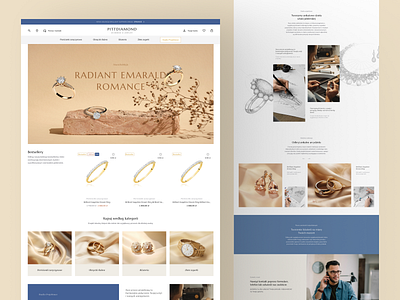 Branding and Shop for PittDiamond: Diamonds and Jewelry beauty blue brand design branding clean colors design e commerce ecommerce grid jewelry layout logo logo design logotype shop simple store web website