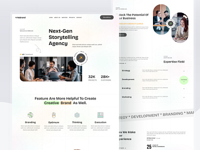 Agency Landing Page Design agency branding colorful design modern new redesign trending ui design uiux web web ui