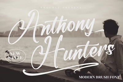 Anthony Hunters Modern Brush Font design designer font fonts typeface typography