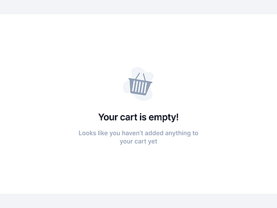 Empty cart for kiosk device design illustration modal popup ui user ux