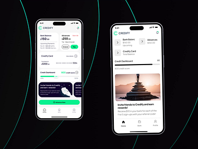 Credify - Mobile App Design android app design credit finance app finance management ios loan app design loan finance mobile app design uiux user research